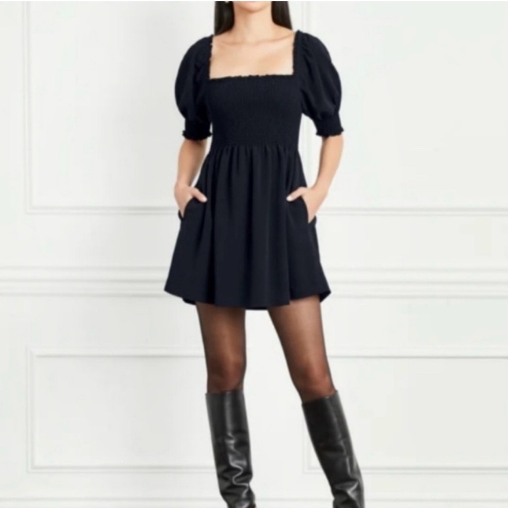 Hill House ‘The Athena’ Nap Dress - Wrinkle Resistant Black Crepe, M